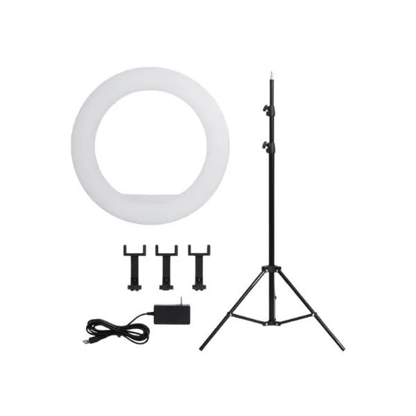 18 Inch Ring Light with Tripod & 3 Phone Holders - LED Selfie Light
