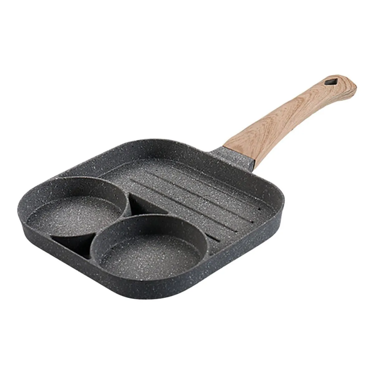 Multi-Purpose Pancake Pan, 3 Holes Frying Pan
