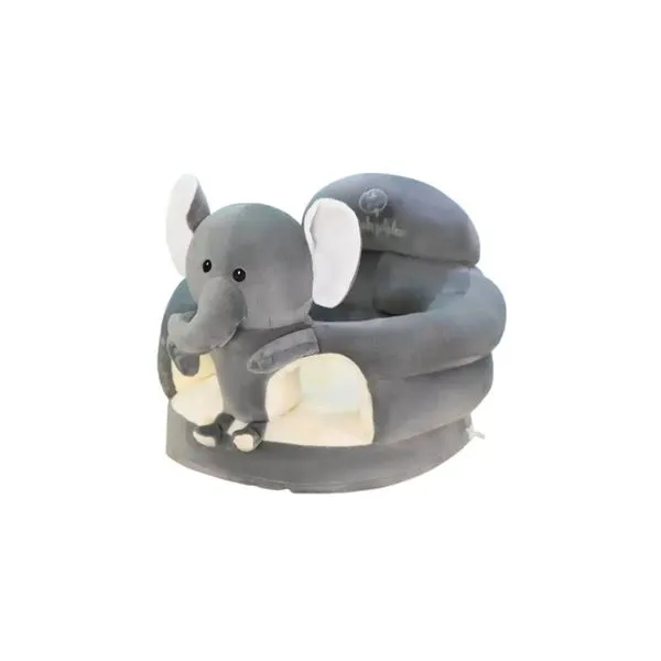 Colorful Plush Toy Baby Sofa Seat Cute Animal Safety Baby Sofa Soft-Grey