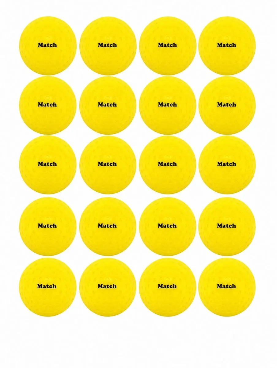 Hockey Balls Dimple Match Yellow - Bulk24