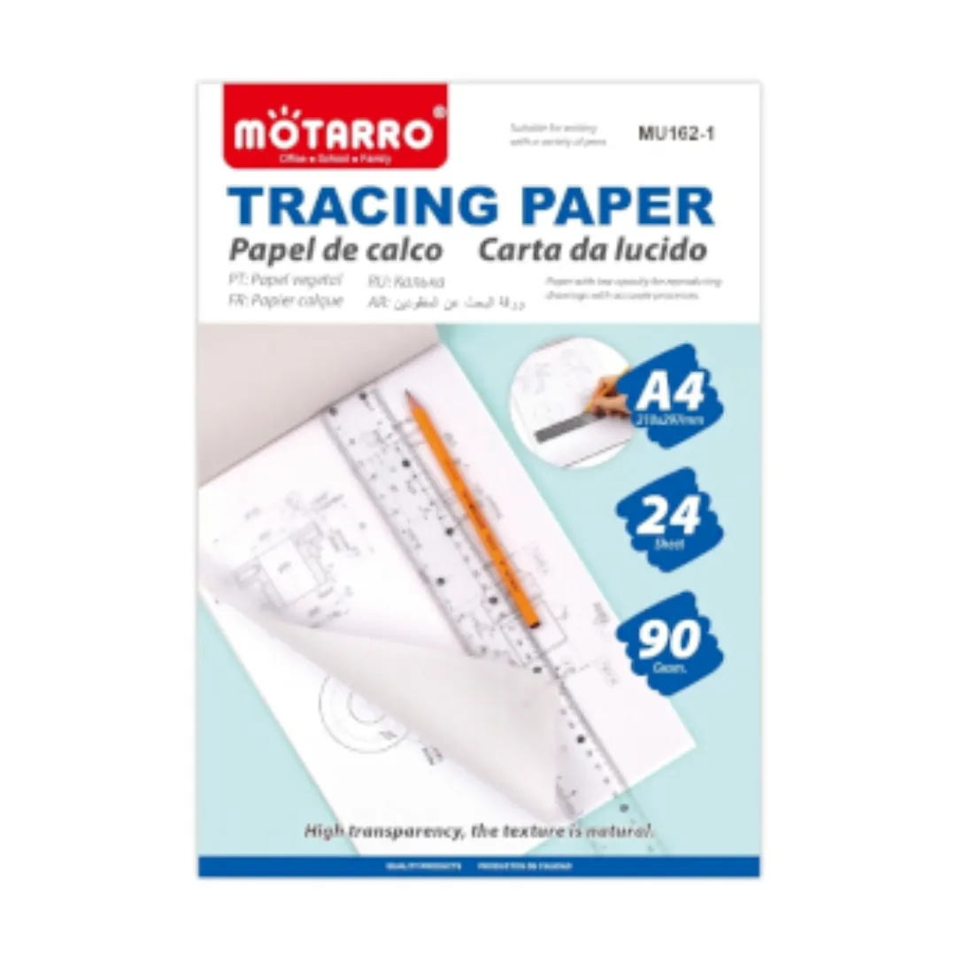 Motarro Tracing Paper A4 24 Sheets - 210x297mm