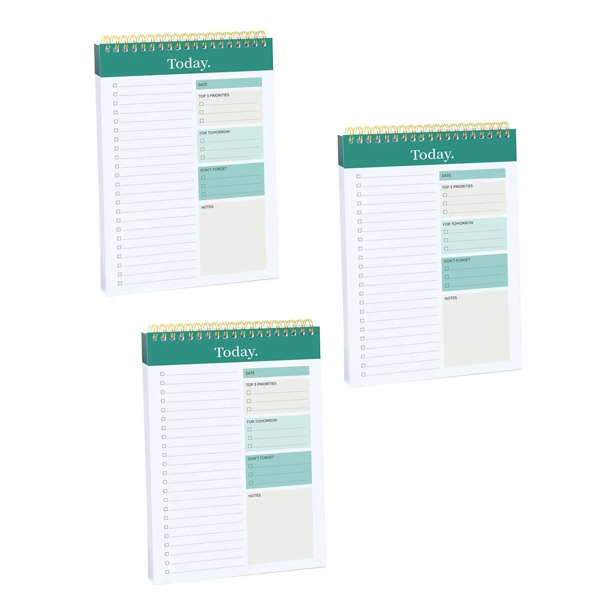 3Pack To Do List Notebook Pad Undated Daily Planner Perfect for Daily Tasks