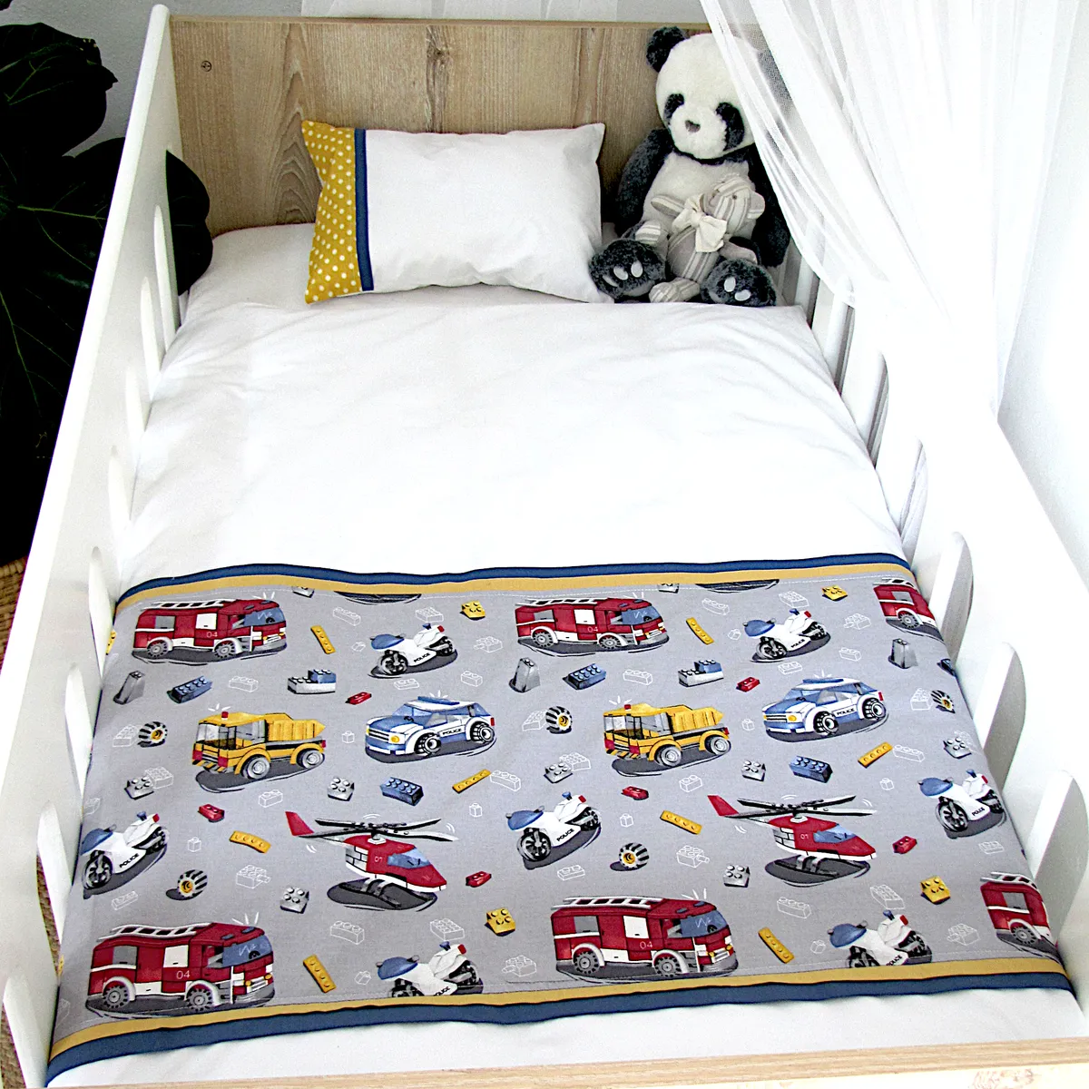 Luxury 2Piece Cot Duvet & Pillow Cover Set / My Little Rescue Hero
