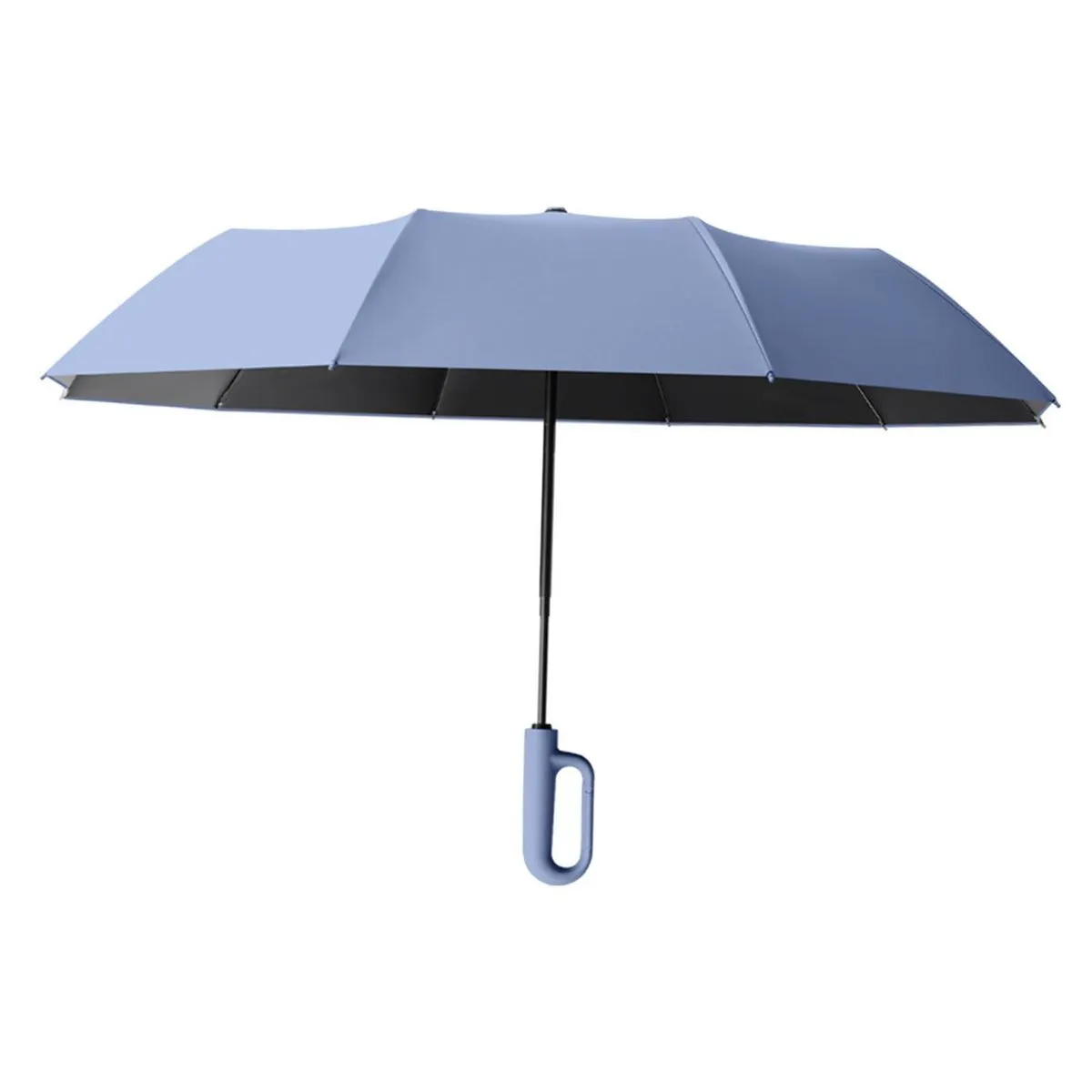 Automatic Open-Close Umbrella Buckle Handle One-Button Automatic Open Close - Blue