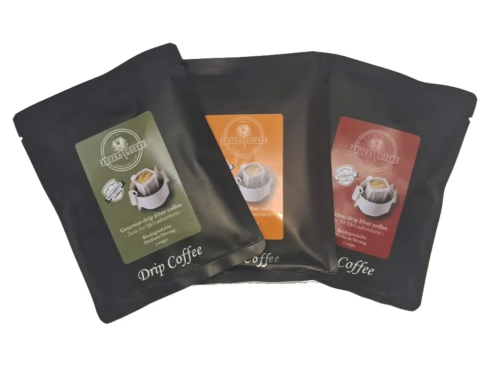 Protea Coffee Gourmet Drip Filter Arabica Coffee Traveller Discovery Pack