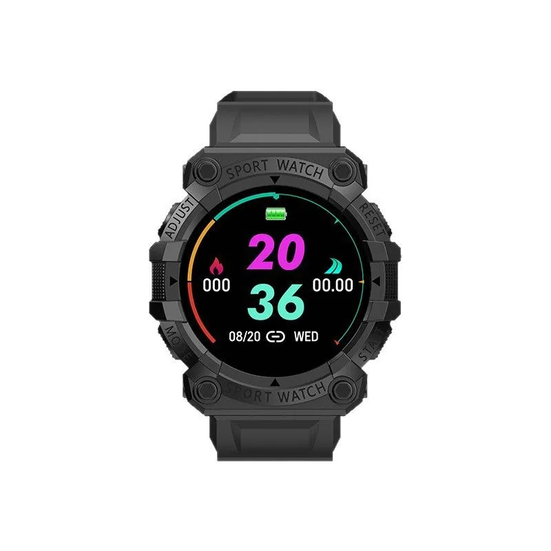 Health Monitoring Smart Wristband - Blood Oxygen & Pressure, 7 Day Battery - Black