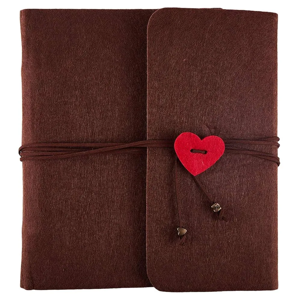 Craft DIY Hand Made Felt Scrapbooking Memory Photo Album (25cm) - Brown