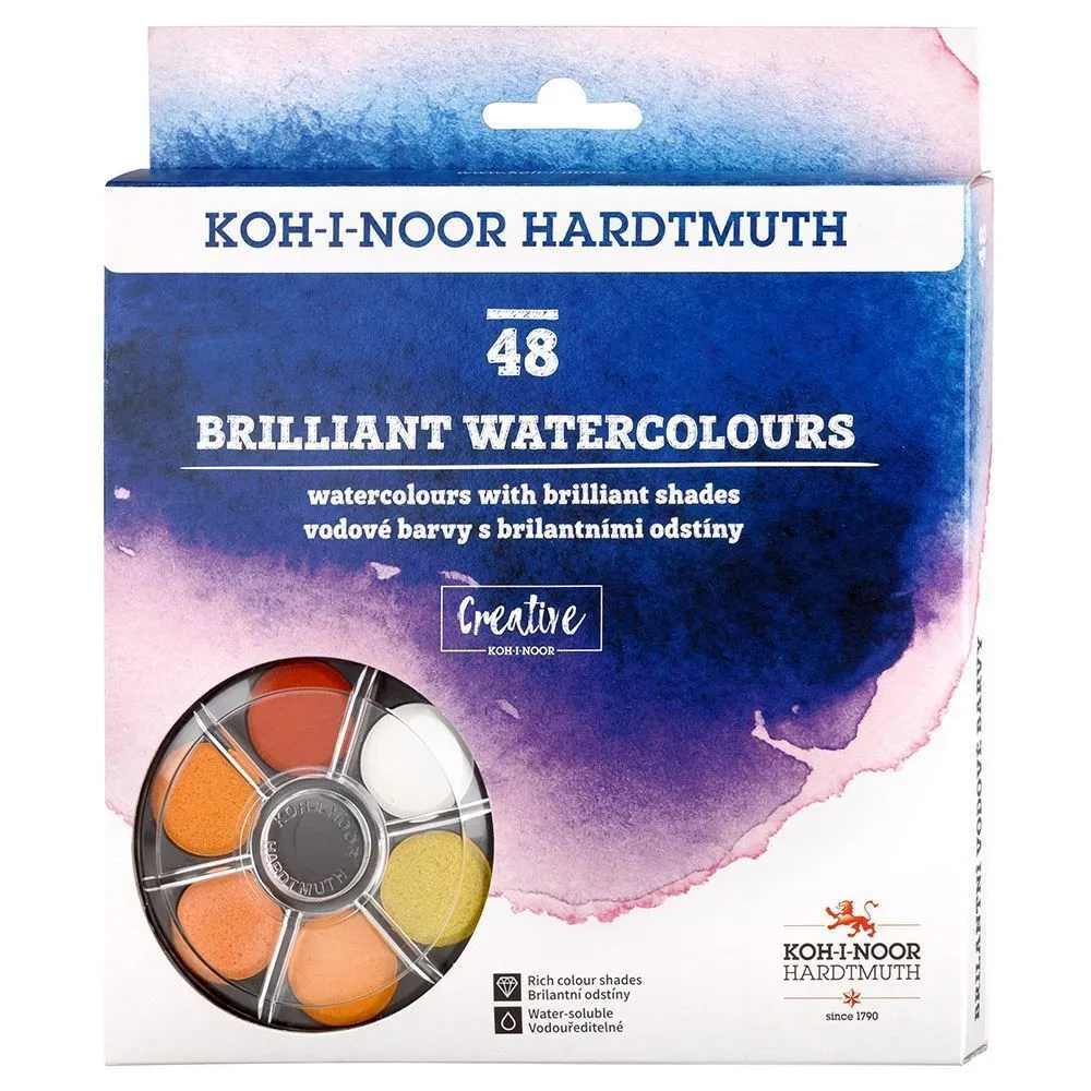 Koh-i-noor Brilliant Watercolours 48pc Set
