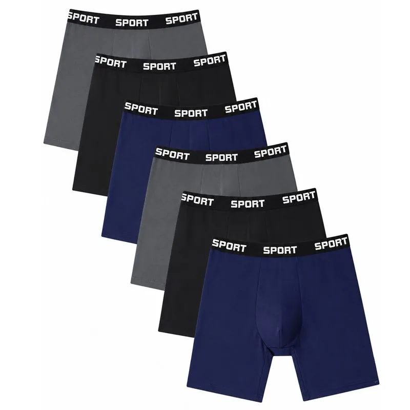 OYY Men Seamless Boxer Briefs 6 Pack Soft Breathable - M