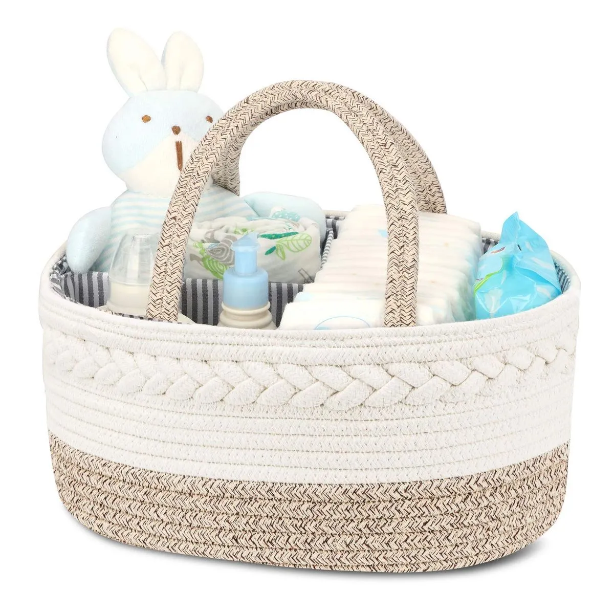High Quality Baby Diaper Caddy Organizer,Portable Woven Storage