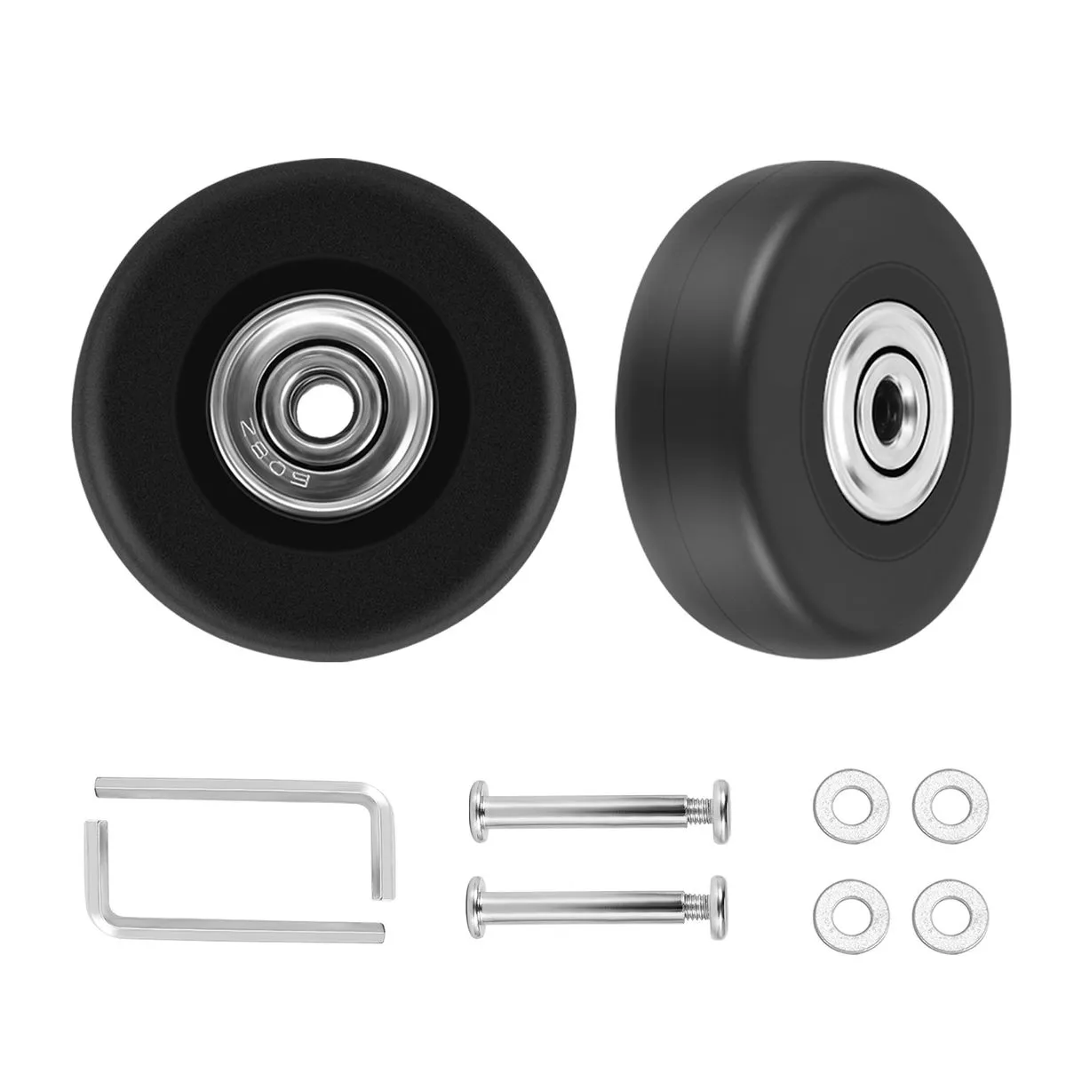 2 Sets of Luggage Suitcase Replacement Wheels Axles Repair Tool