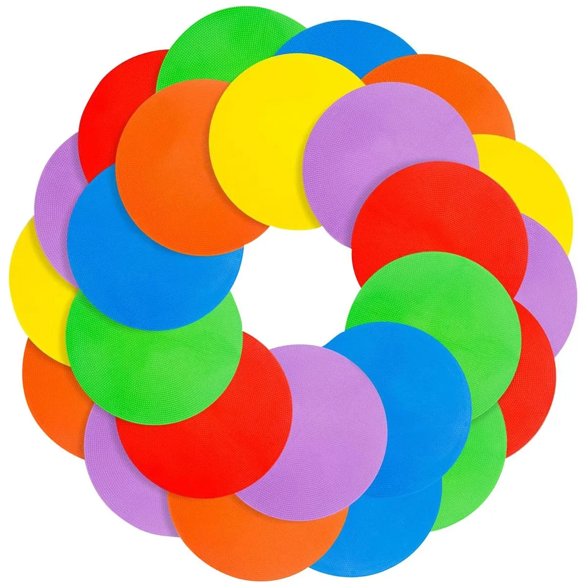 30Pcs Floor Spot Markers Round Flat Disc Markers for Games Sports