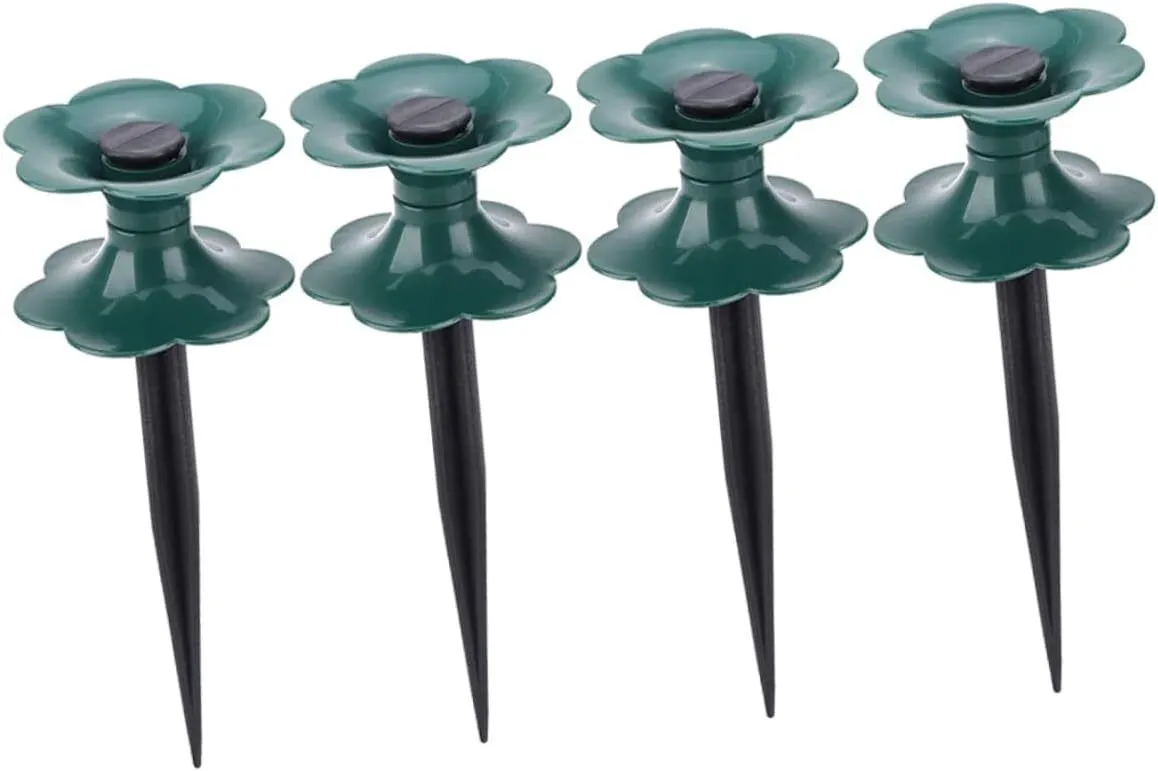 4pcs Watering Hose Guide Wheels Hose Guide Spikes Water Holder for Garden