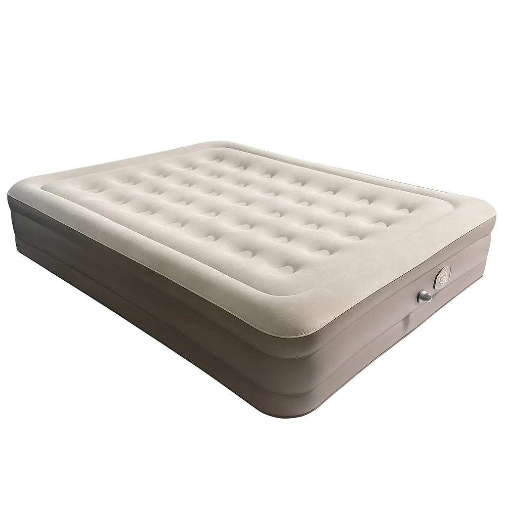 High-Rise Inflatable Bed - 35-Hole Double Air Mattress with Pump 190x50x137