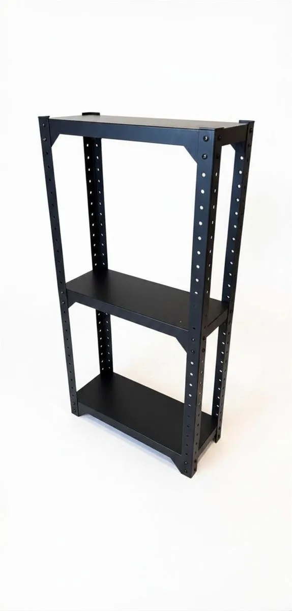 Khethiwe Projects - 3 Tier Load bearing / 3mm Mild Steel Storage Shelf - Black