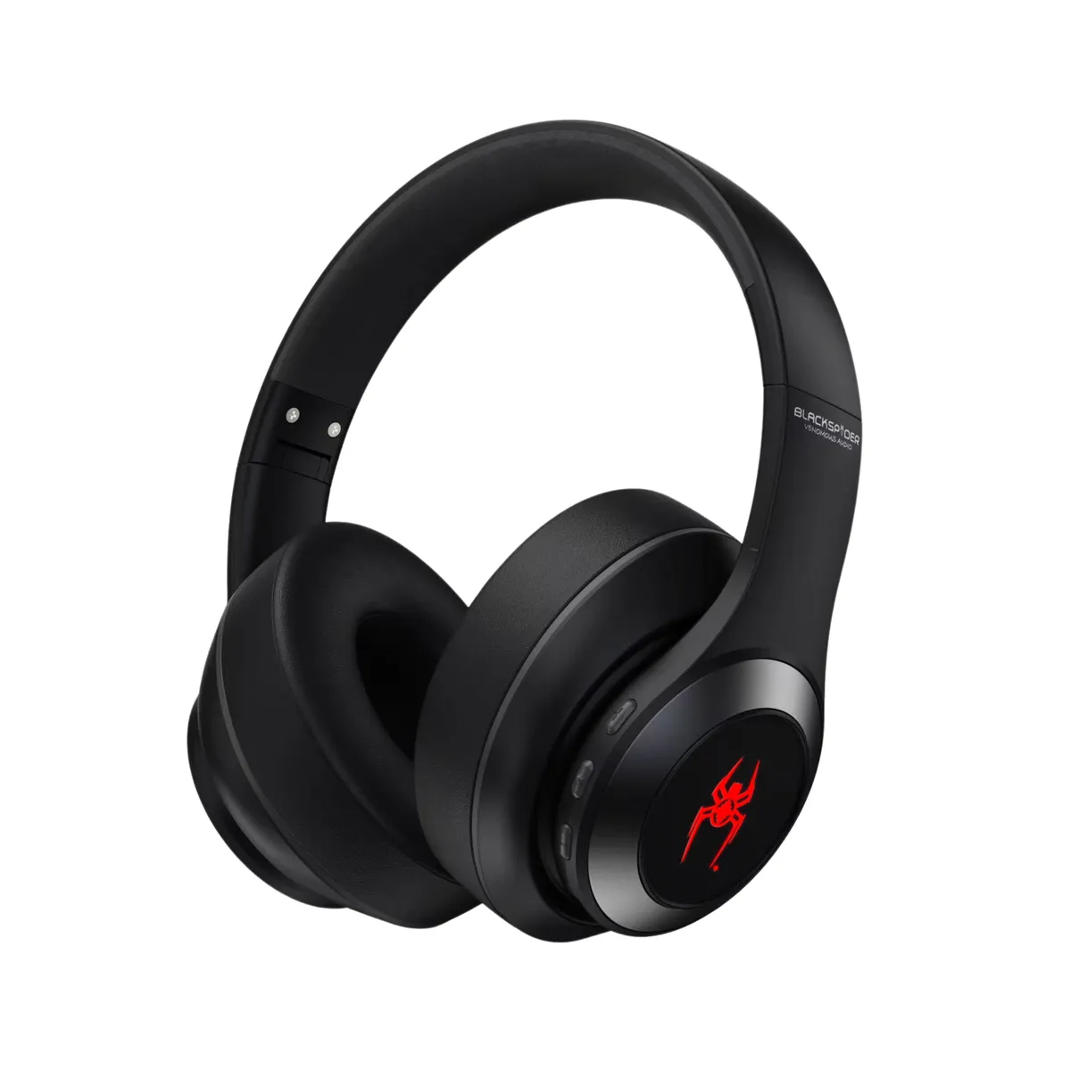 Blackspider BSH10 Bluetooth Headphones with RGB Lighting - Black