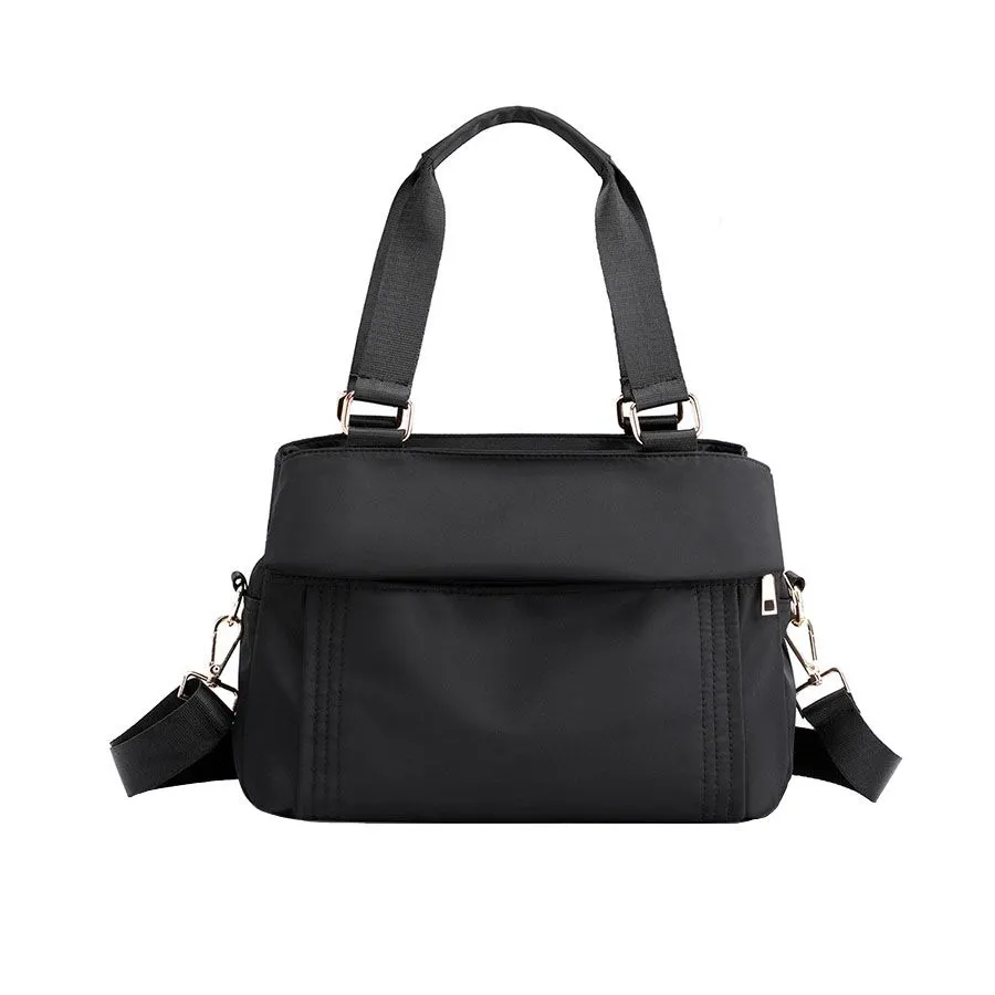 Multi-compartment Ladies Large-capacity Handbag - Black - Black
