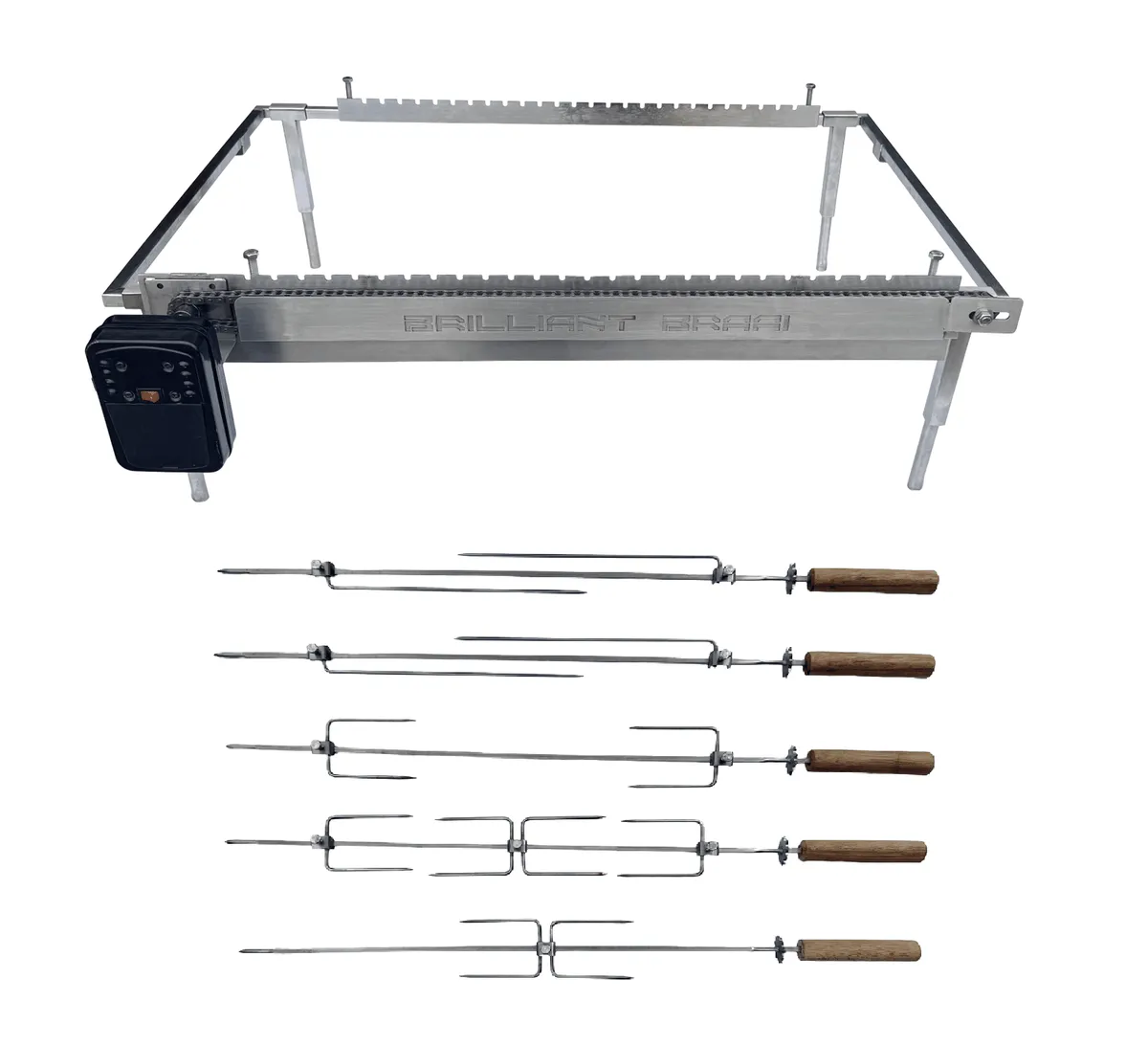 Brilliant Braai Universal Rotisserie for Built-in Braais + Legs