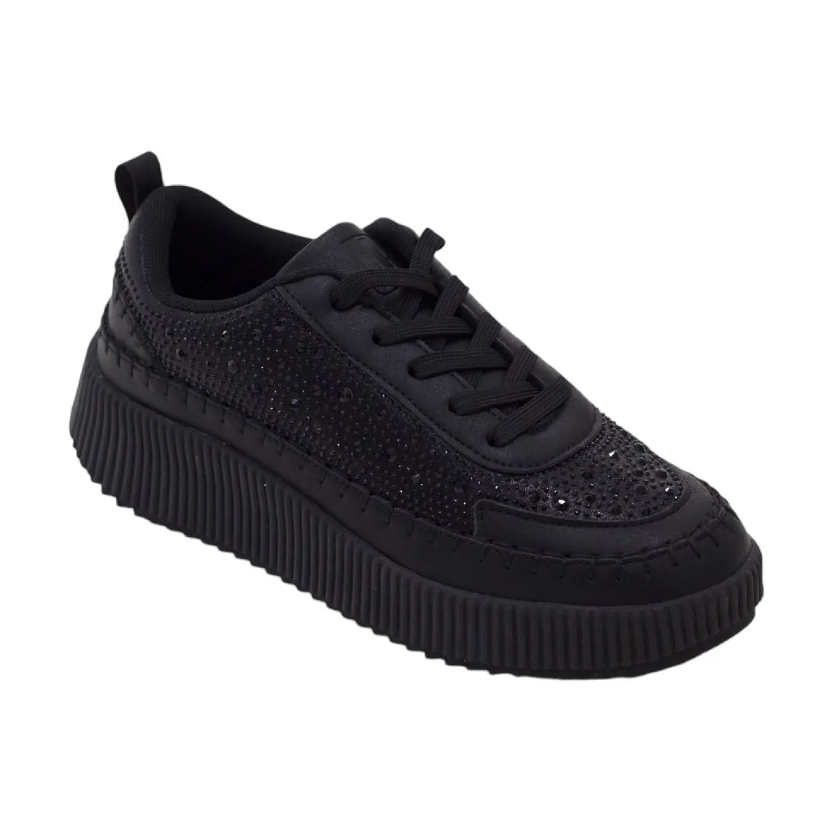 LaMara Paris Women Black PU Casual Sneakers