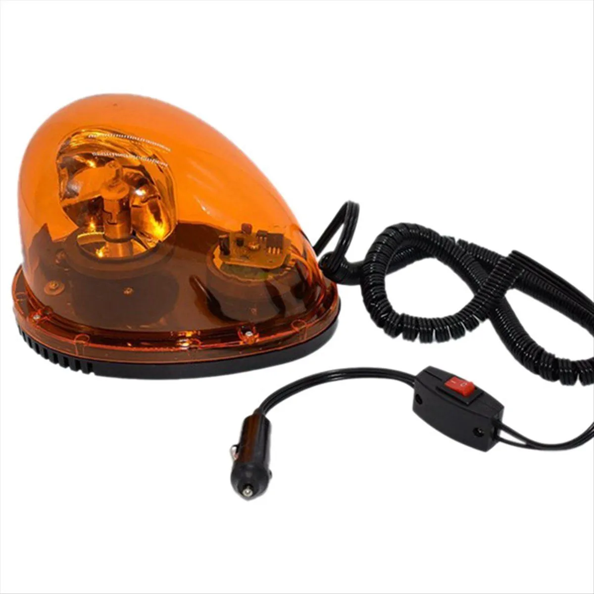 Yellow 12V Snail-type Rotating Car Alarm Lights Warning Light