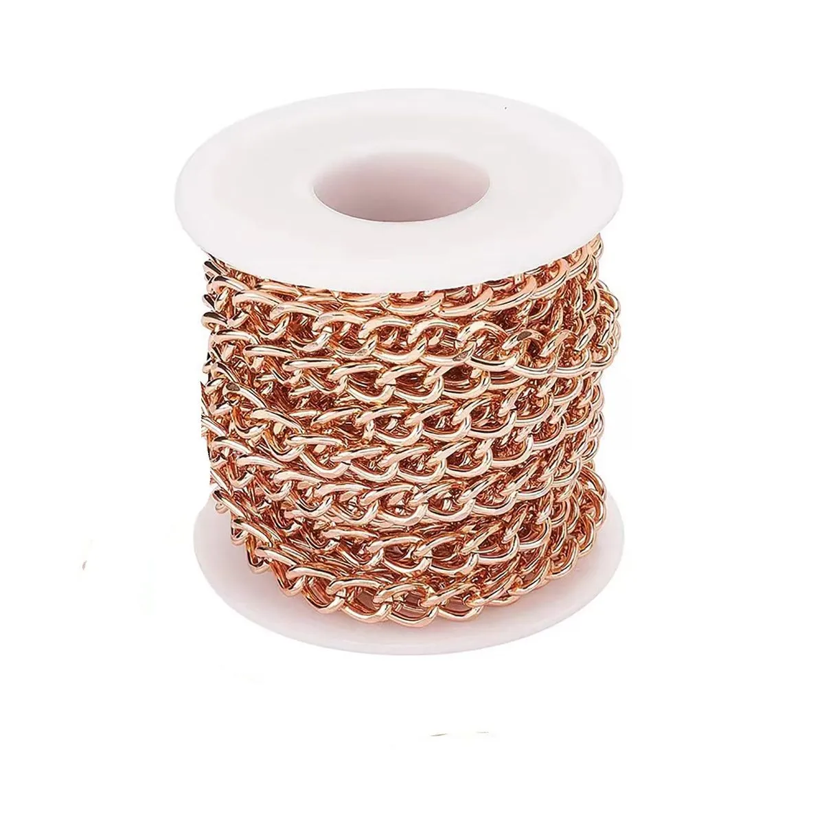 Aluminum Curb Chains DIY Necklace 5 m/roll - Gold