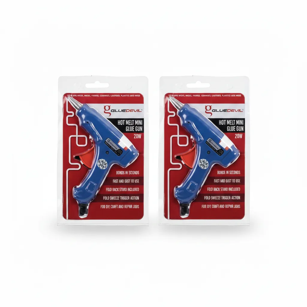 Glue Devil Mini Glue Gun 20W SABS Approved for Crafts and Repairs - 2 Pack