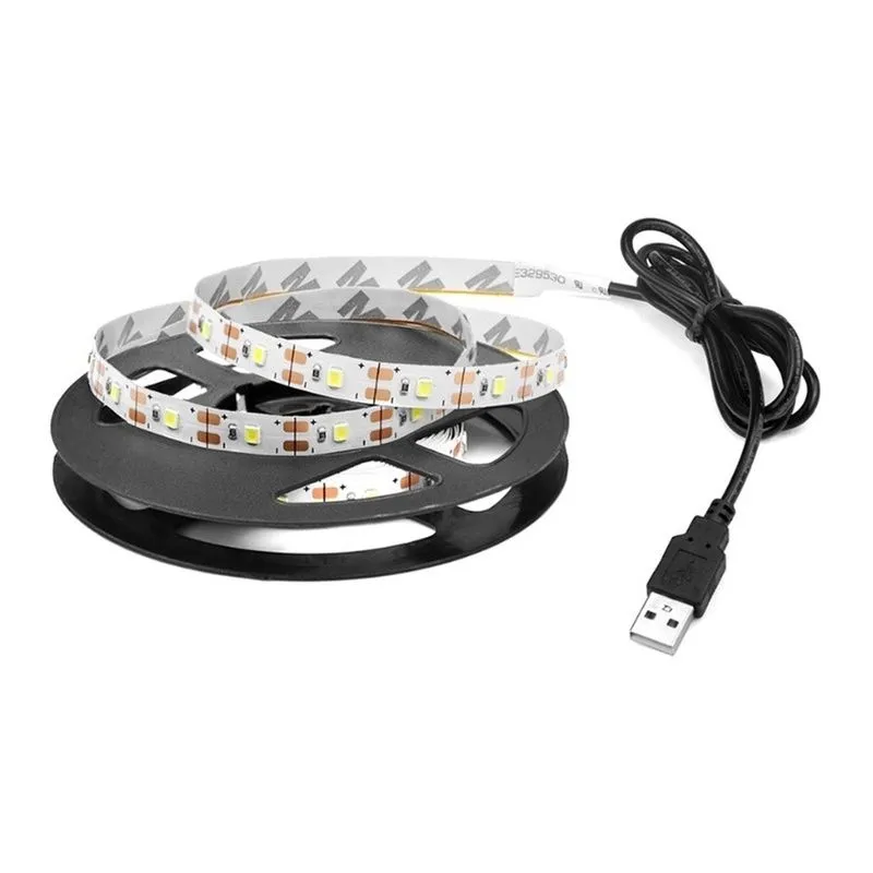 5V waterproof USB LED Strip Light SMD 2835 5M Flexible Lighting Ribbon - USB Warm White