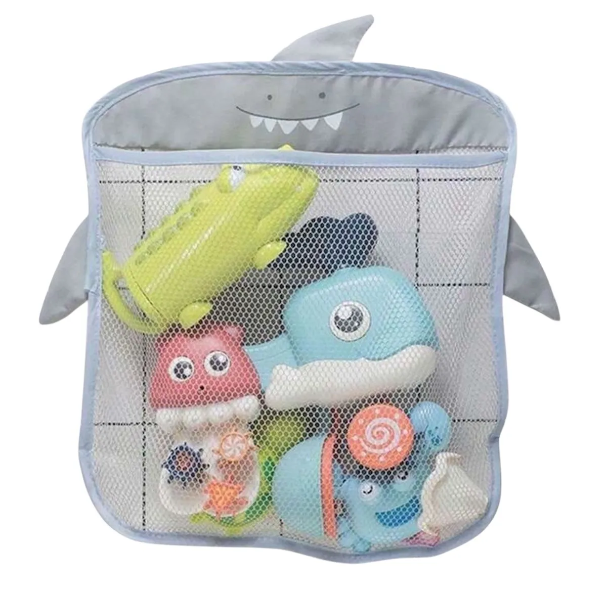 Shark Net bath toy collector for babies and toddler