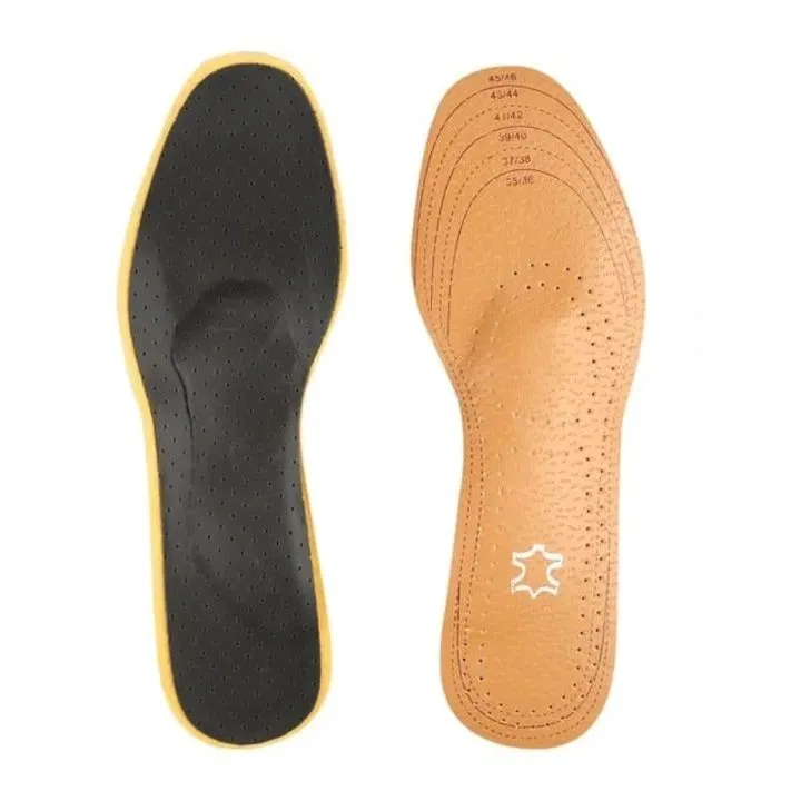 Orthopedic Leather Insole | Adjustable Size 35-46 Foot Pad - Brown