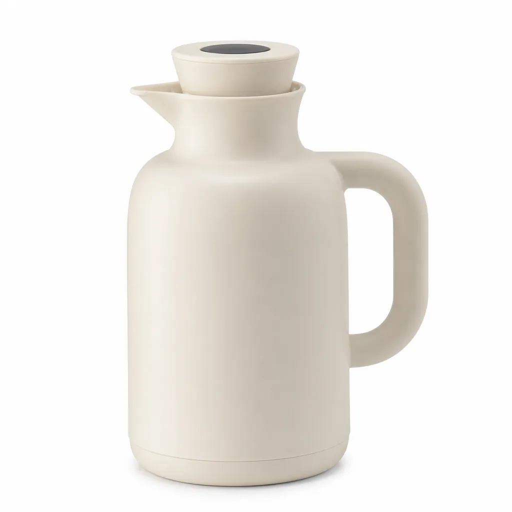 Double Wall Glass Vacuum Jug 1L for Hot and Cold Beverage Storage
