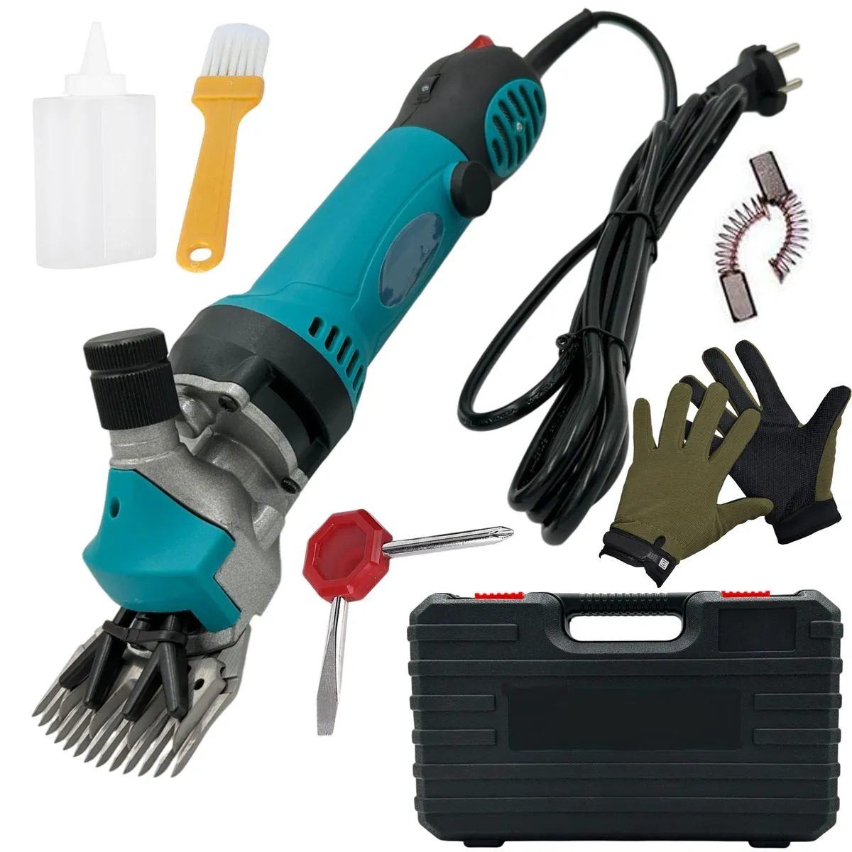 Heavy Duty 13 Teeth Wired Wool Shear Shaving Machine With Gloves & Case