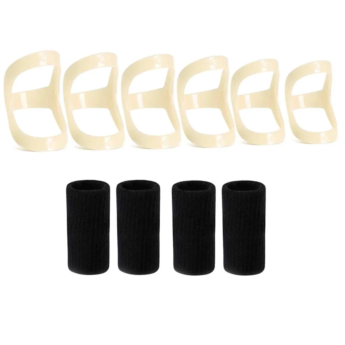 10Pcs Oval Finger Splints & Finger Sleeves Kit for Arthritis