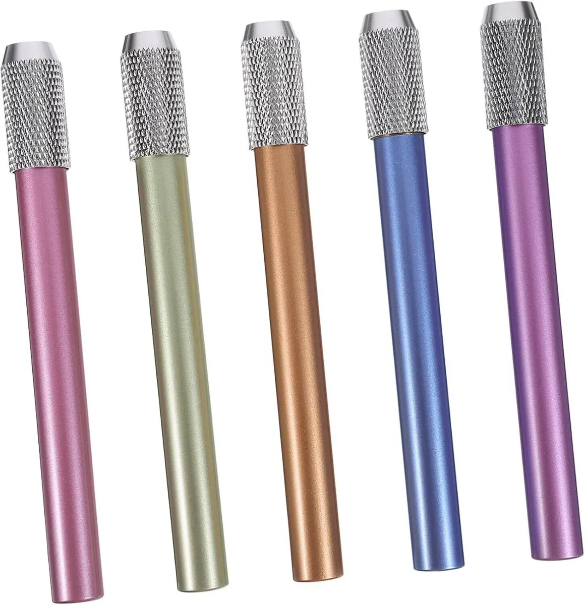 5Pcs Metal Pencil Extenders for Artists Non Slip Crayon Extension Tools