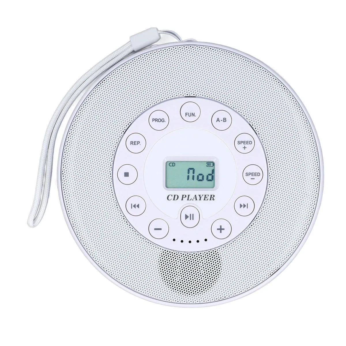 Portable CD Player Bluetooth Anti Skip Compatible With Car MP3 Blanc
