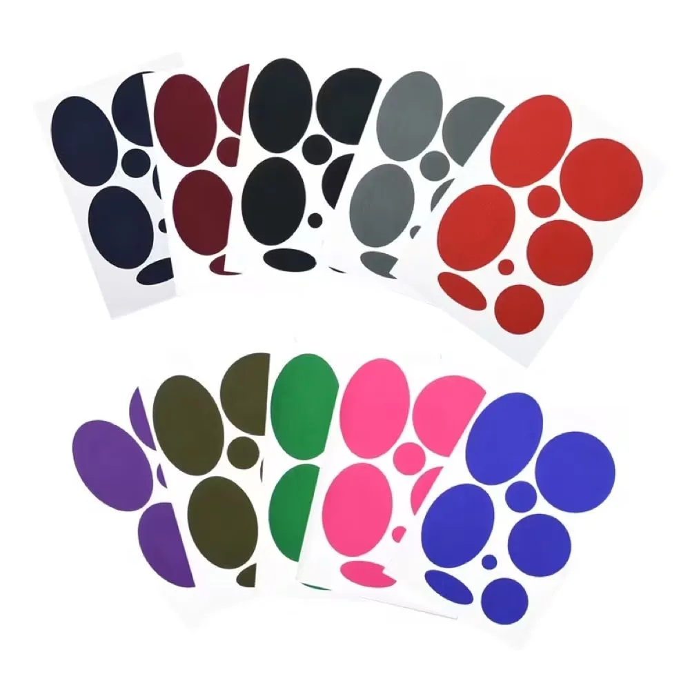 Craft 10 Sheets Of Assorted Colors Round Self-Adhesive Nylon Fabric Patch