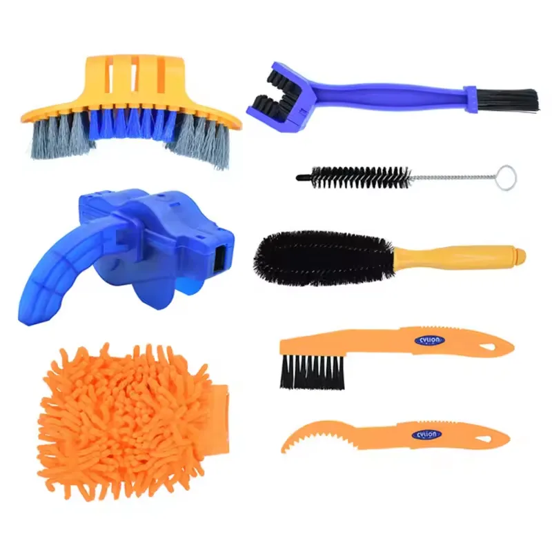 Bicycle Chain Cleaner Bicycle Cleaning Tool Set -8 Piece Set
