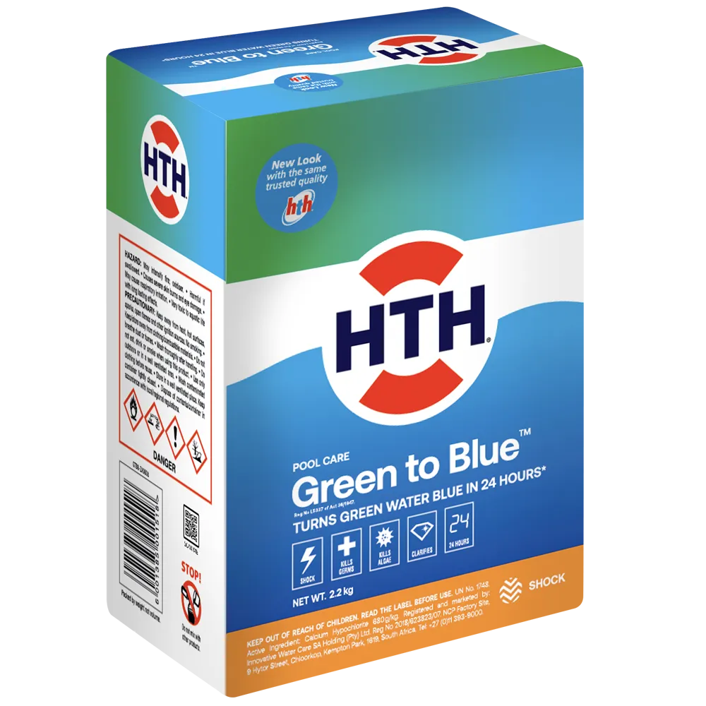HTH - Green To Blue System Pack - Pool Chemicals - Cleaning - 2.2kg