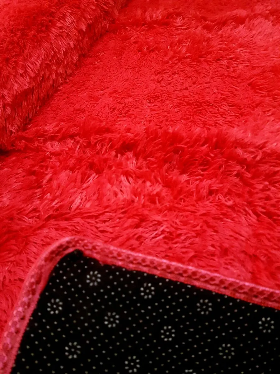 New Large Premium Fluffy Carpet/Rug Red