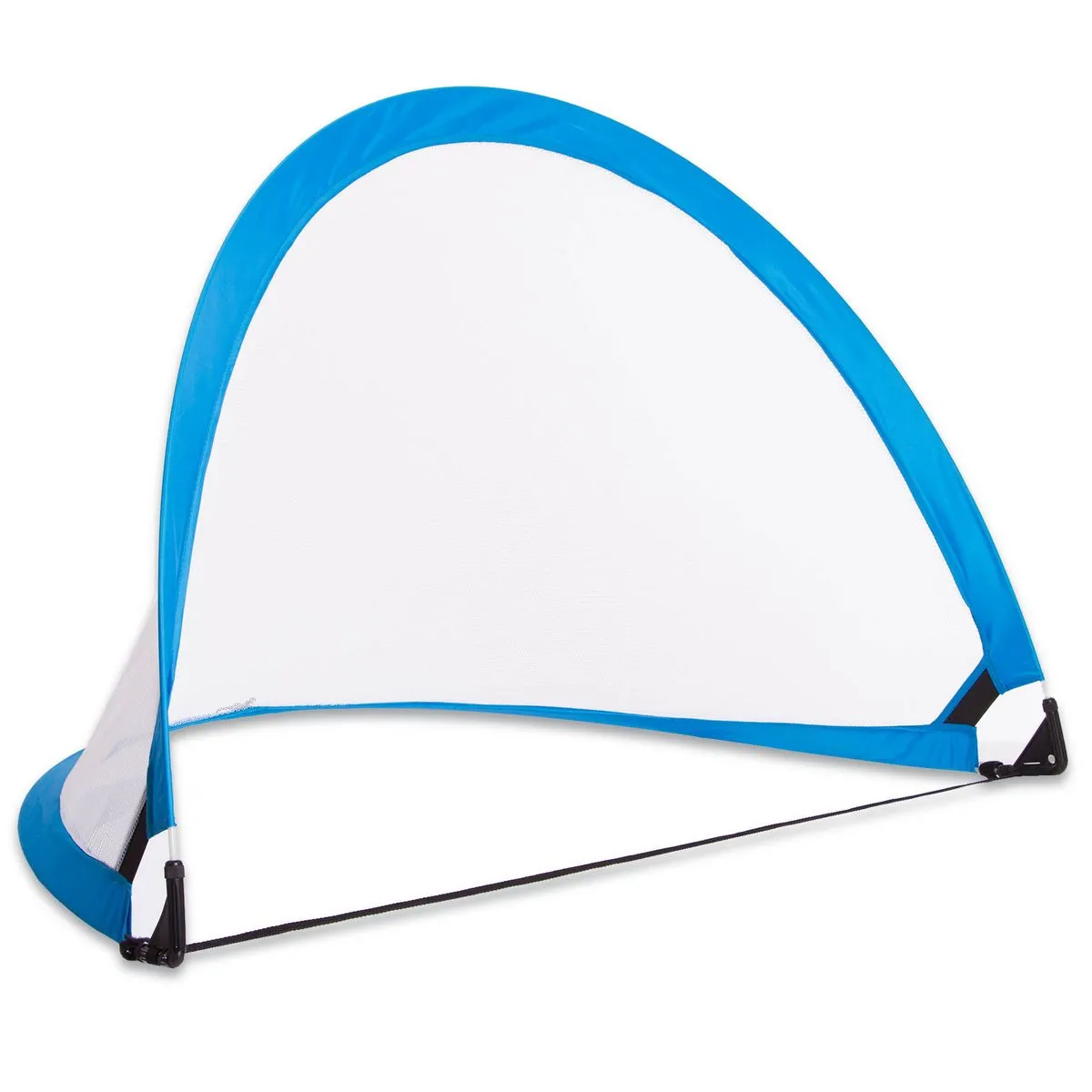 Soccer Goal Set Foldable Football Net Pop Up Soccer Net for Kids Training - Blue