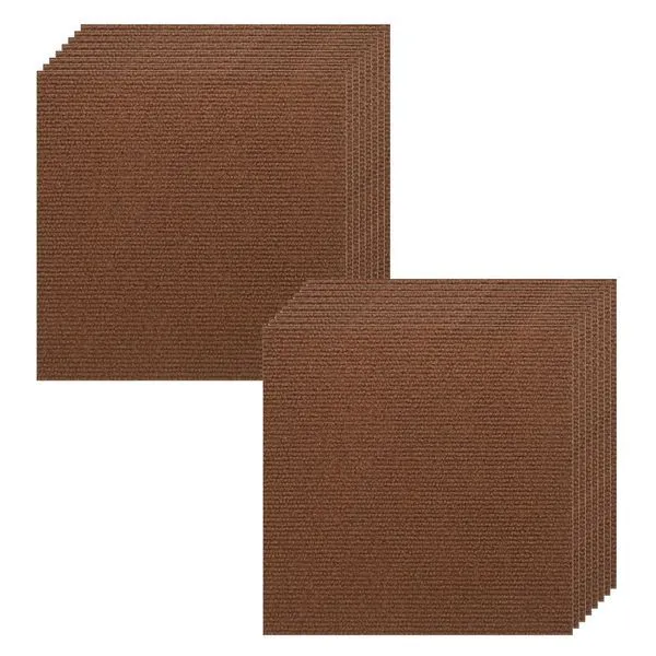 Decor Self Adhesive Square Anti-Slip Floor Tiles Set of 20 - 60cm