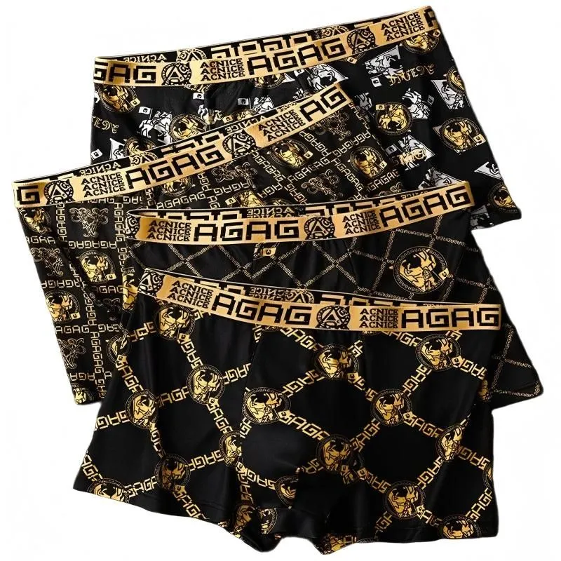 IPSTYLE Large Size Breathable Boxer Shorts Trendy Brand Men's Underwear