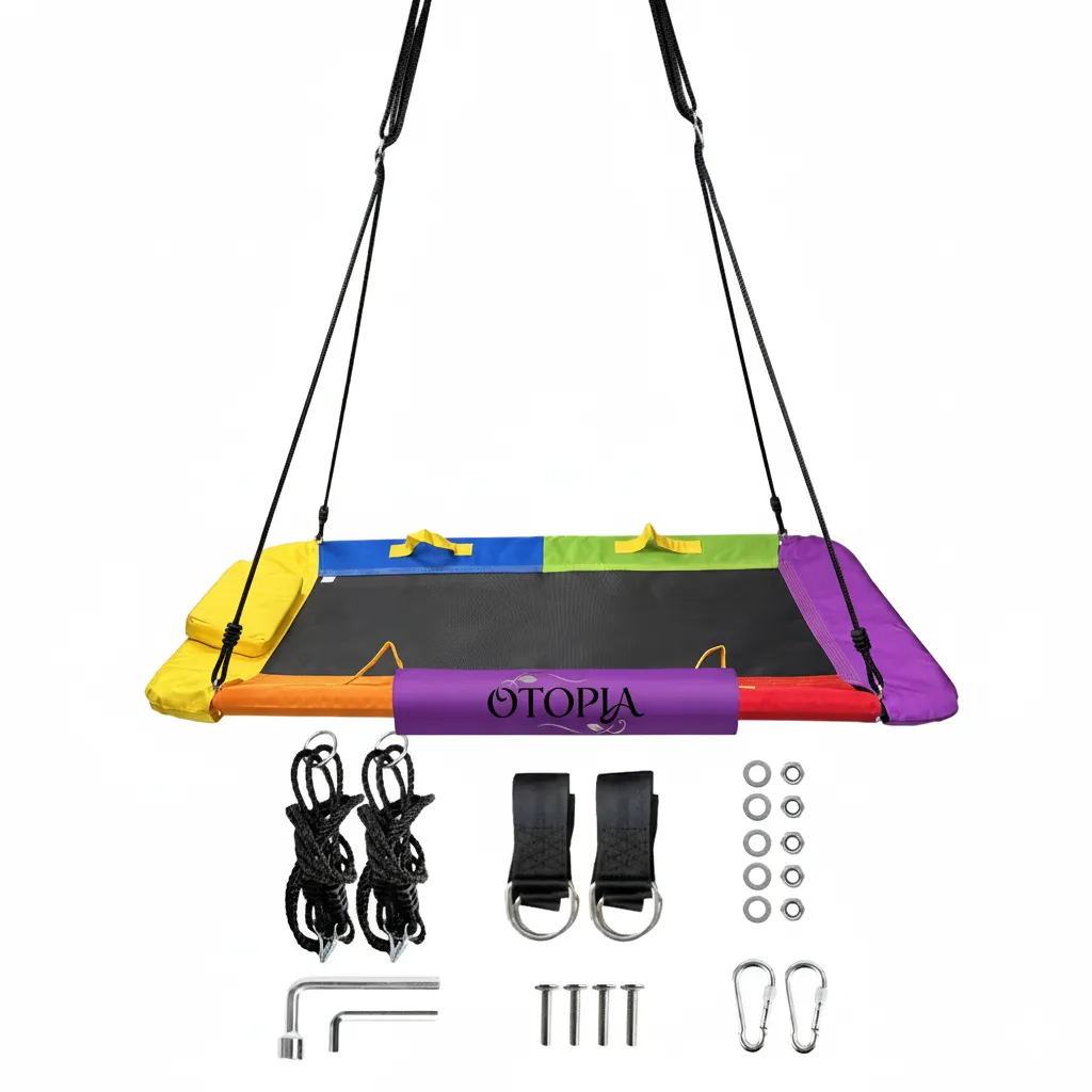 152x80cm Oxford Fabric Rectangular Swing- 200kg Heavy-Duty Load Capacity