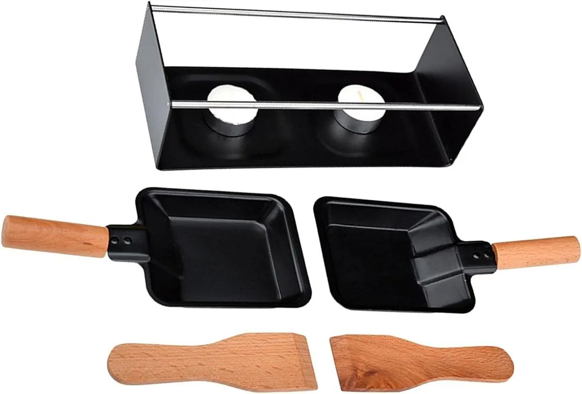 Mini Cheese Pan Replacement Wood Handle Cheese Oven for Grill Cooking