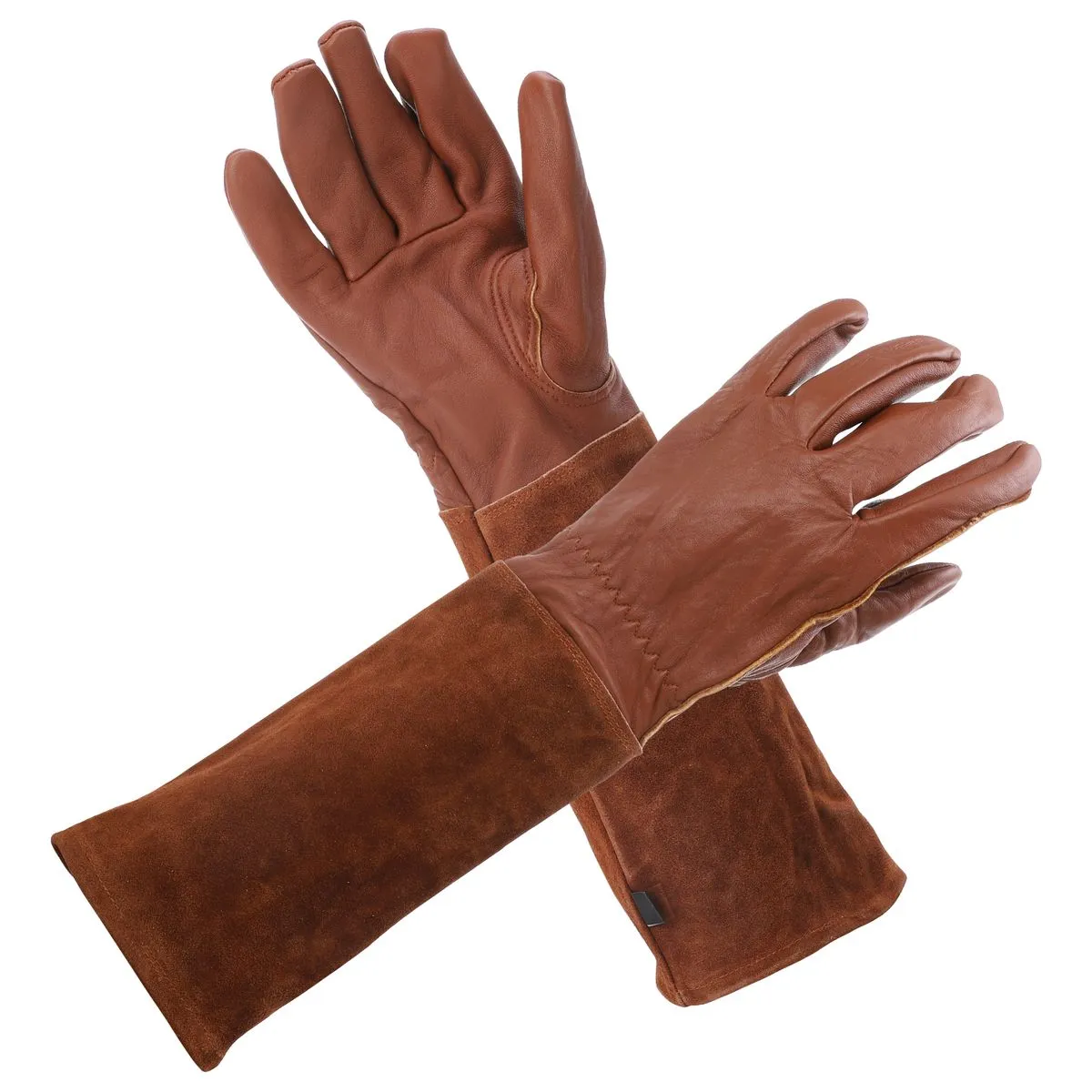 Brown M Size Leather Work Gloves