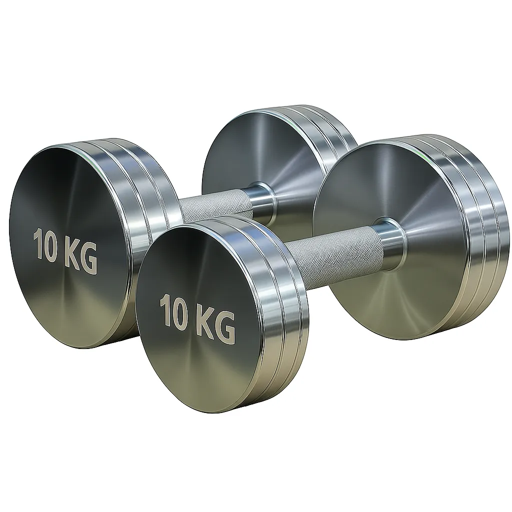 10kg Dumbbells - Electroplated - Home Gym Use - Set of 2