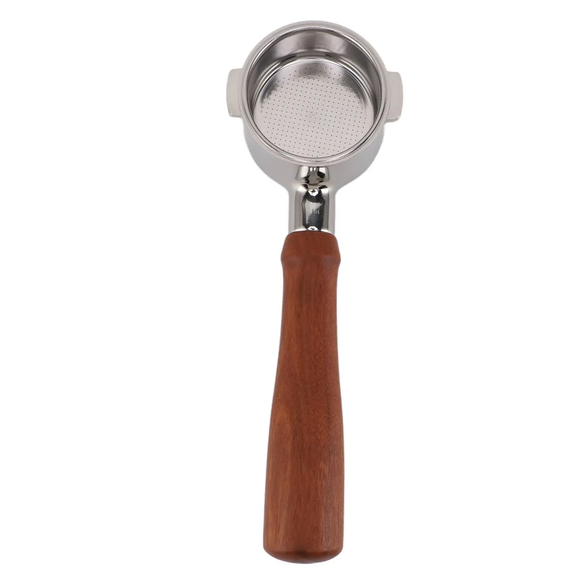 51mm 2-Ear Bottomless Portafilter - Wood Handle Daily Use