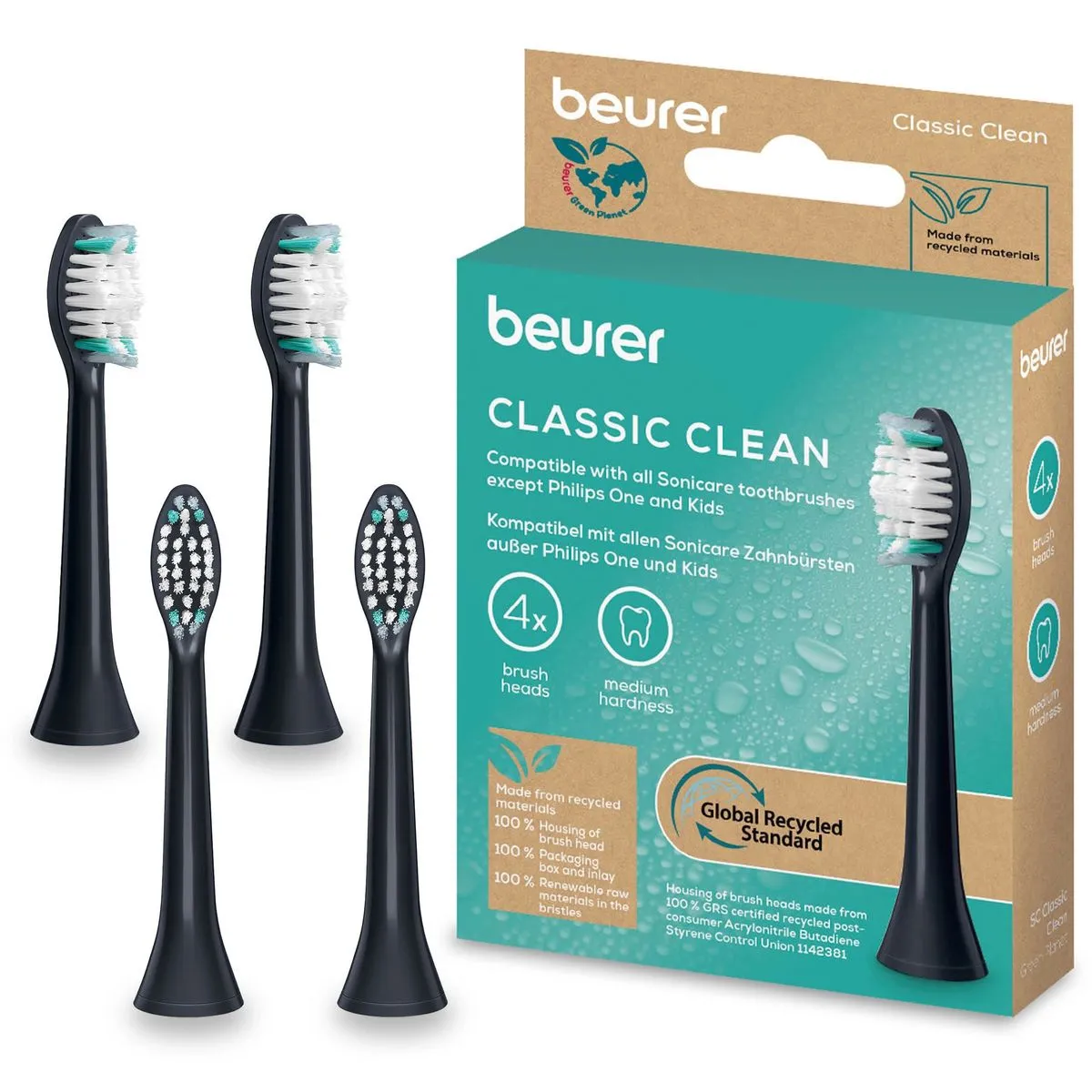 Beurer Toothbrush Heads Also Compatible with Philips Sonicare:Classic Clean