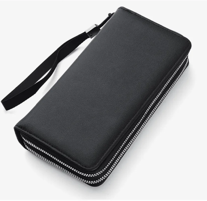 Men's Long Zipper Business Multifunctional Clutch Bag