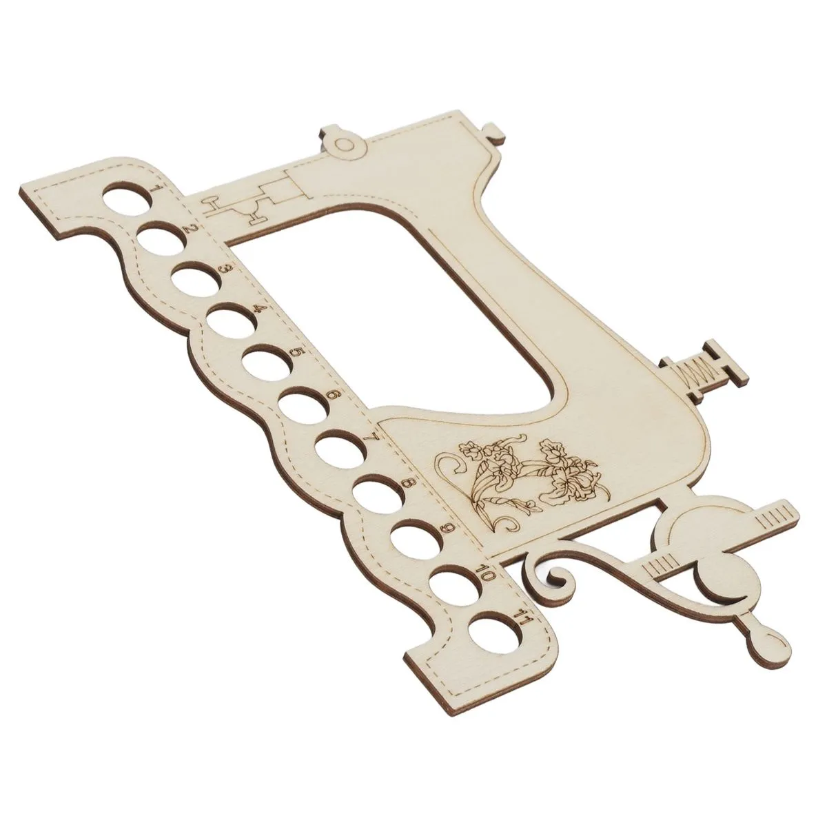Wooden Embroidery Thread Holder Board for Needlework