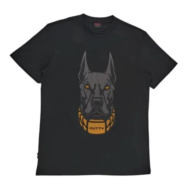 CUTTY Royce Bling Black Crew Neck T-Shirt